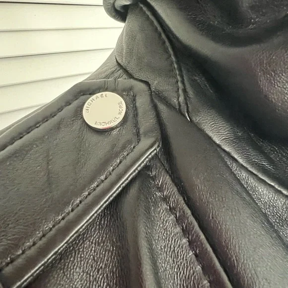 Michael Kors Leather Moto Jacket - Picture 5 of 10